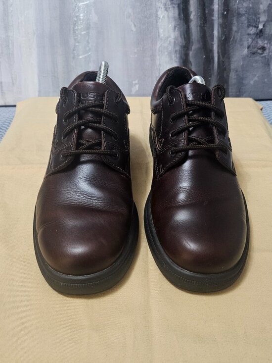 Hush Puppies Men\'s Oxford Leather Shoes Dark Brown Casual Comfort Size 9 main image 6